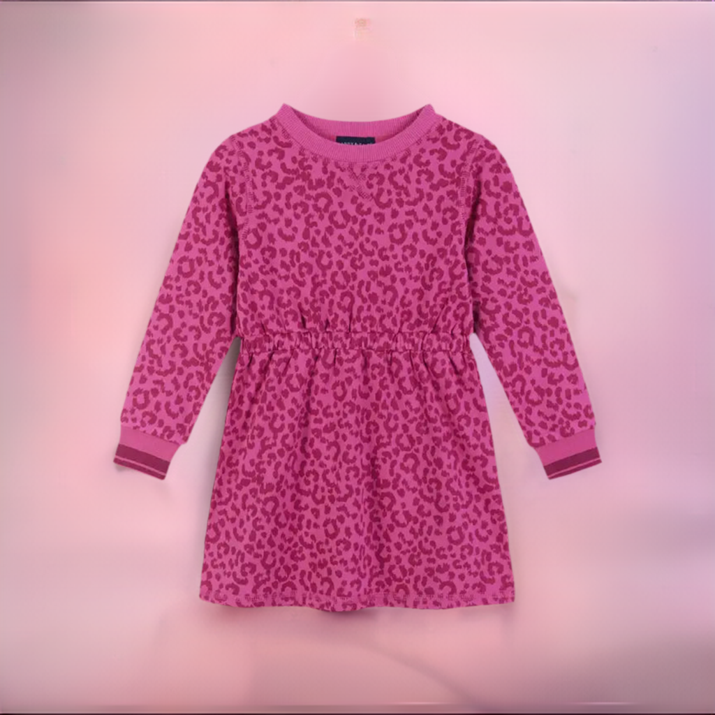 Pink Cheetah Sweatshirt Dress