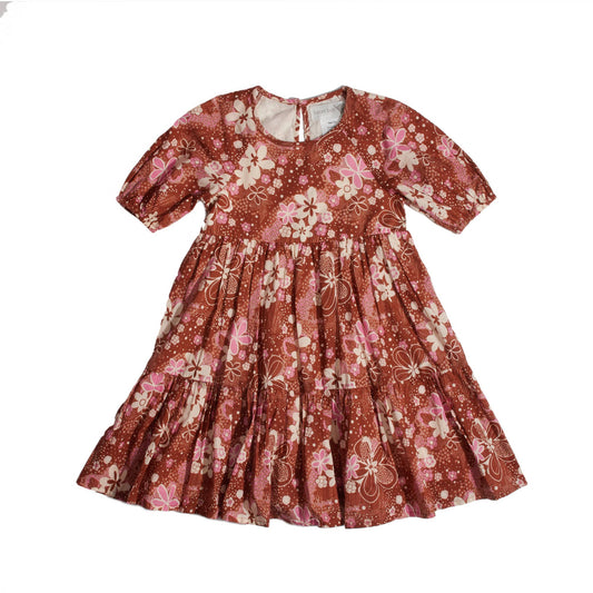 Retro Floral Baby Celebration Dress