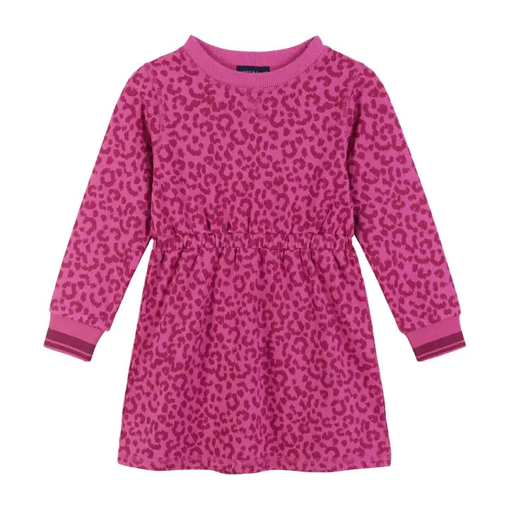 Pink Cheetah Sweatshirt Dress