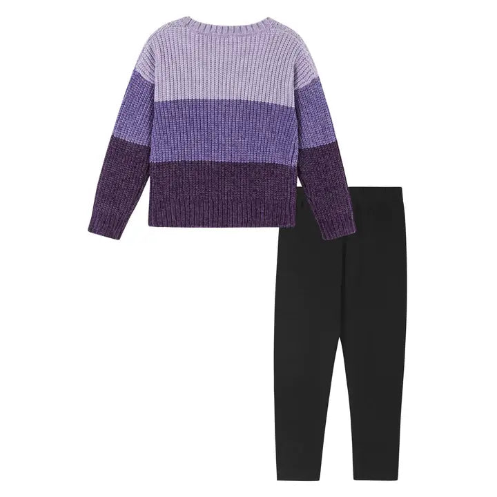 Girls Sweater Set - Purple